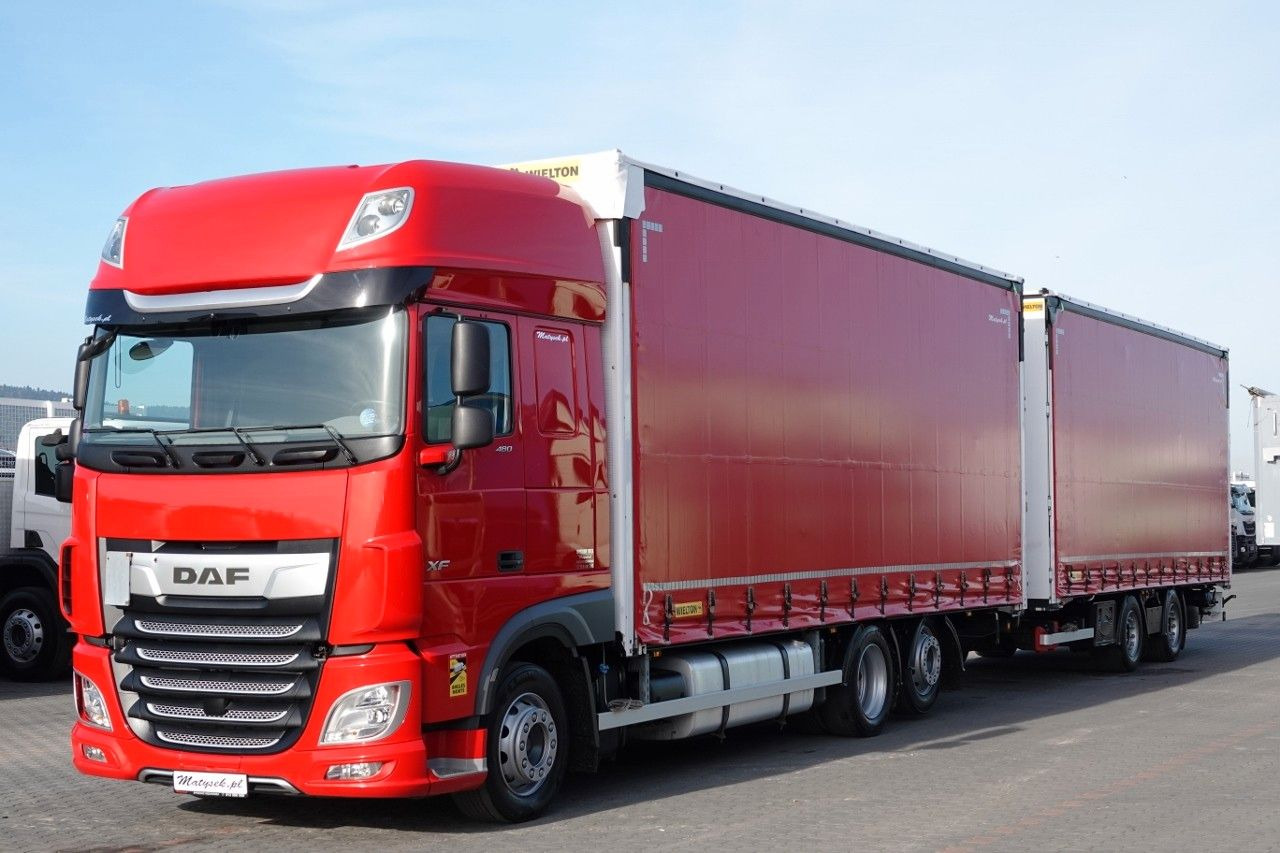 DAF XF 480 / ZESTAW TANDEM / 120 M3 / PRZEJAZDOWY / - Camion à rideaux coulissants: photos 2 DAF XF 480 / ZESTAW TANDEM / 120 M3 / PRZEJAZDOWY / - Camion à rideaux coulissants: photos 2