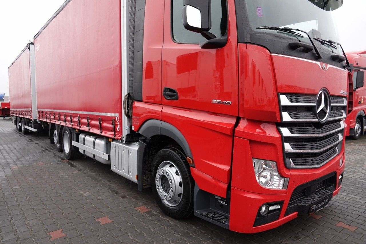 Camion à rideaux coulissants Mercedes-Benz ACTROS 2548 / ZESTAW TANDEM 120 M3 / PRZEJAZDOWY: photos 8