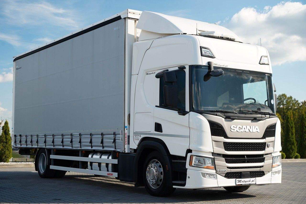 Scania SCANIA P 280 / SOLÓWKA / 4X2 / MEGA / I-PARK CO - Camion à rideaux coulissants: photos 1 Scania SCANIA P 280 / SOLÓWKA / 4X2 / MEGA / I-PARK CO - Camion à rideaux coulissants: photos 1