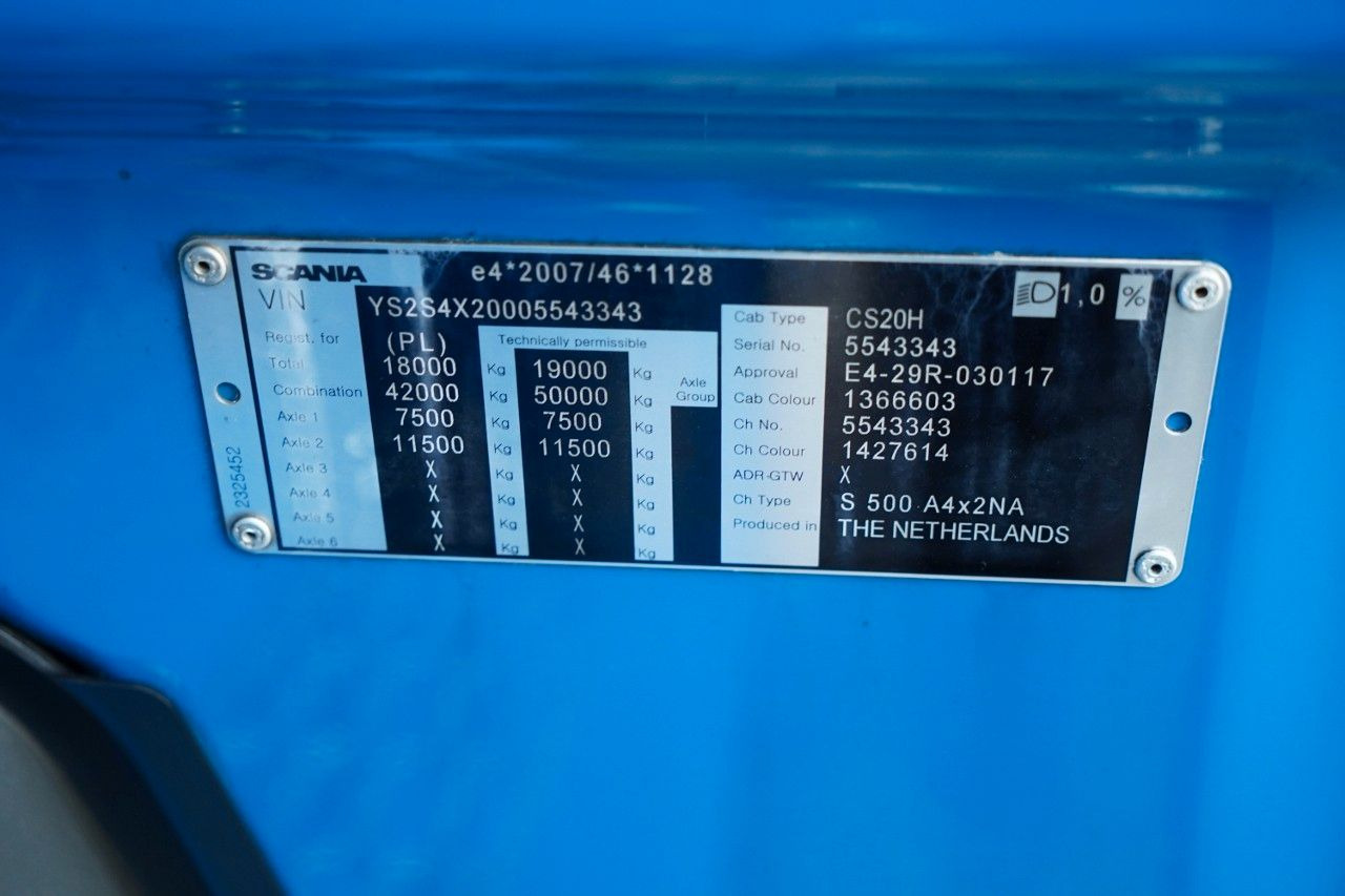 Tracteur routier Scania S 500 / RETARDER / I-PARK COOL / ALUFELGI: photos 37 Tracteur routier Scania S 500 / RETARDER / I-PARK COOL / ALUFELGI: photos 37