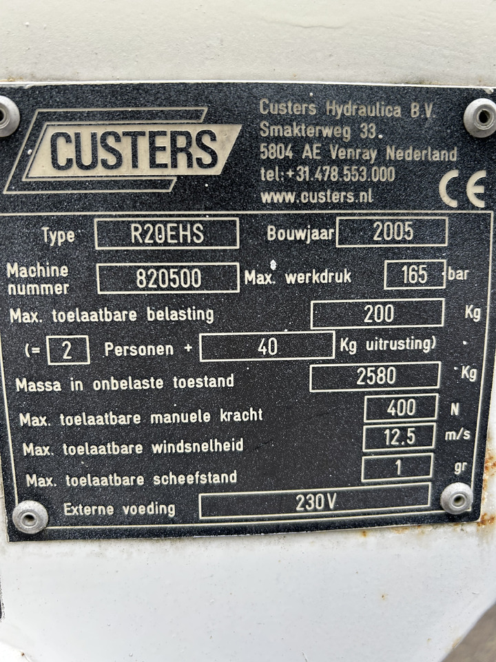 Custers R20EHS R20 2005 trailer mounted platform R20 - Nacelle sur remorque: photos 5 Custers R20EHS R20 2005 trailer mounted platform R20 - Nacelle sur remorque: photos 5
