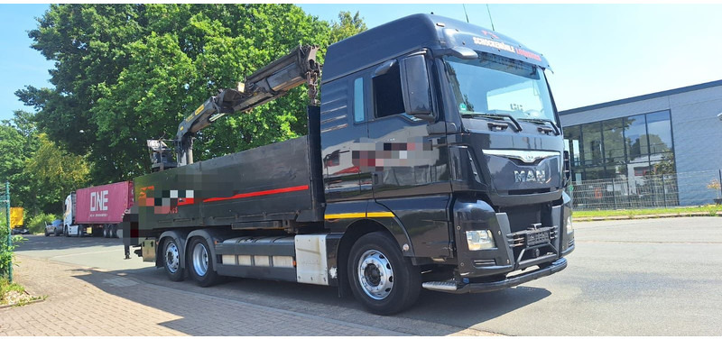 MAN TGX 26.440L 6x2 Pritsche mit Kran Palfinge - Camion plateau, Camion grue: photos 4 MAN TGX 26.440L 6x2 Pritsche mit Kran Palfinge - Camion plateau, Camion grue: photos 4