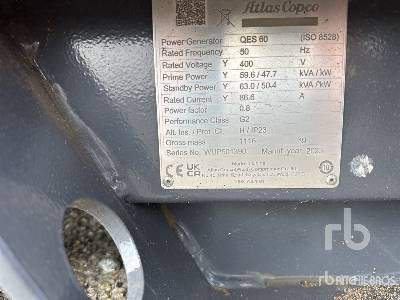 ATLAS COPCO QES60 60 kVA Skid-Mounted (Unused) - Groupe électrogène: photos 5 ATLAS COPCO QES60 60 kVA Skid-Mounted (Unused) - Groupe électrogène: photos 5