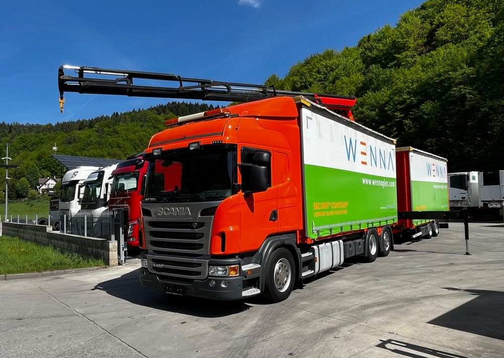 Scania G420 // Tandem // HDS Palfinger 18002 EH // Przyczepa // Oś skrętna podnoszona // Video !!! - Camion à rideaux coulissants, Camion grue: photos 1 Scania G420 // Tandem // HDS Palfinger 18002 EH // Przyczepa // Oś skrętna podnoszona // Video !!! - Camion à rideaux coulissants, Camion grue: photos 1