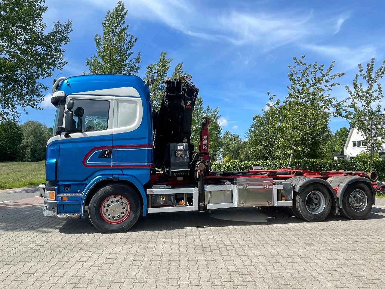 Scania R480 with hiab hookloader and hiab 262 EP5 with remote crane 2019 - Camion porte-conteneur/ Caisse mobile, Camion grue: photos 2 Scania R480 with hiab hookloader and hiab 262 EP5 with remote crane 2019 - Camion porte-conteneur/ Caisse mobile, Camion grue: photos 2