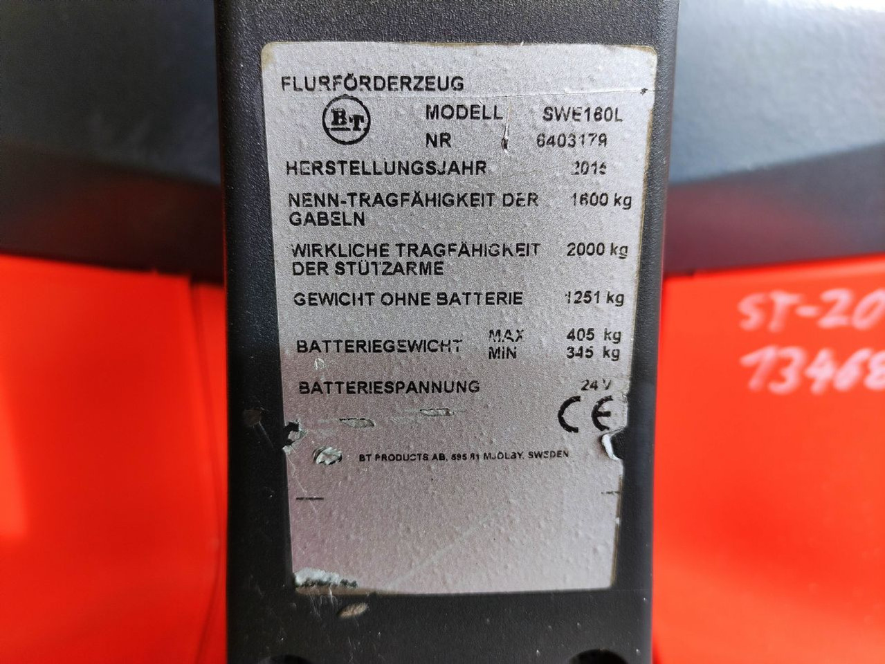 BT SWE160L - Gerbeur: photos 5 BT SWE160L - Gerbeur: photos 5