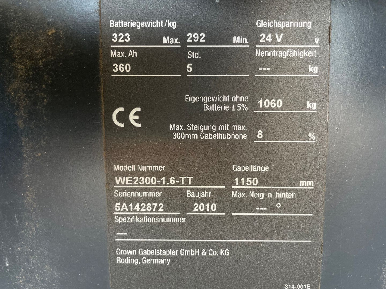 Crown WE2300 1.6 TT - Gerbeur: photos 5 Crown WE2300 1.6 TT - Gerbeur: photos 5