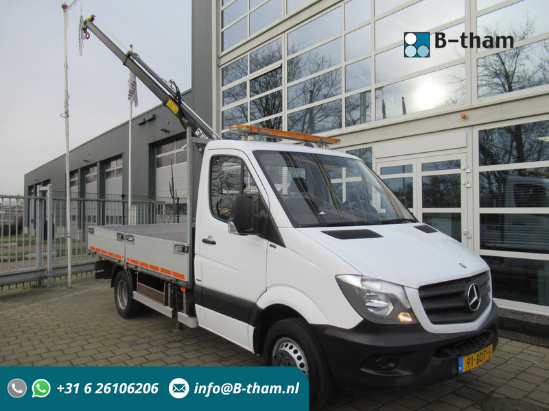 Mercedes-Benz Sprinter 516 + HIAB 013-T - Utilitaire plateau: photos 1 Mercedes-Benz Sprinter 516 + HIAB 013-T - Utilitaire plateau: photos 1