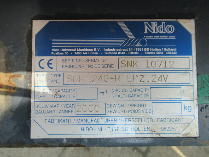 Lame à neige NIDO SNK 240-R EPZ.24V 270CM Schneepflug Snowplow: photos 9