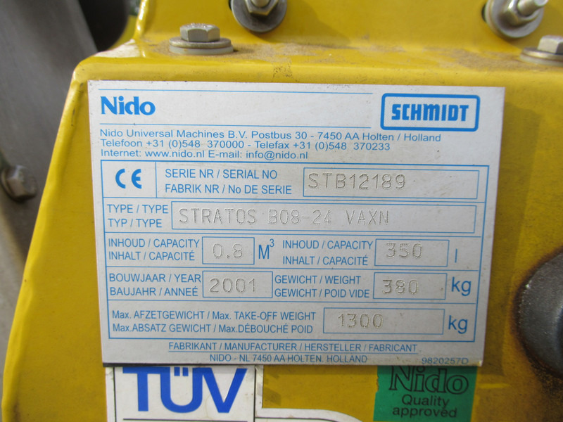 NIDO STRATOS B08-24 VAXN Zoutstrooier HYDRO 0,8M3 Salzstreuer - Epandeur de sable: photos 3 NIDO STRATOS B08-24 VAXN Zoutstrooier HYDRO 0,8M3 Salzstreuer - Epandeur de sable: photos 3