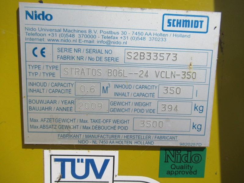 NIDO Stratos B06L-24 VCLN-350 Hydro zoutstrooier 0,6m3 + 350L - Epandeur de sable: photos 3 NIDO Stratos B06L-24 VCLN-350 Hydro zoutstrooier 0,6m3 + 350L - Epandeur de sable: photos 3