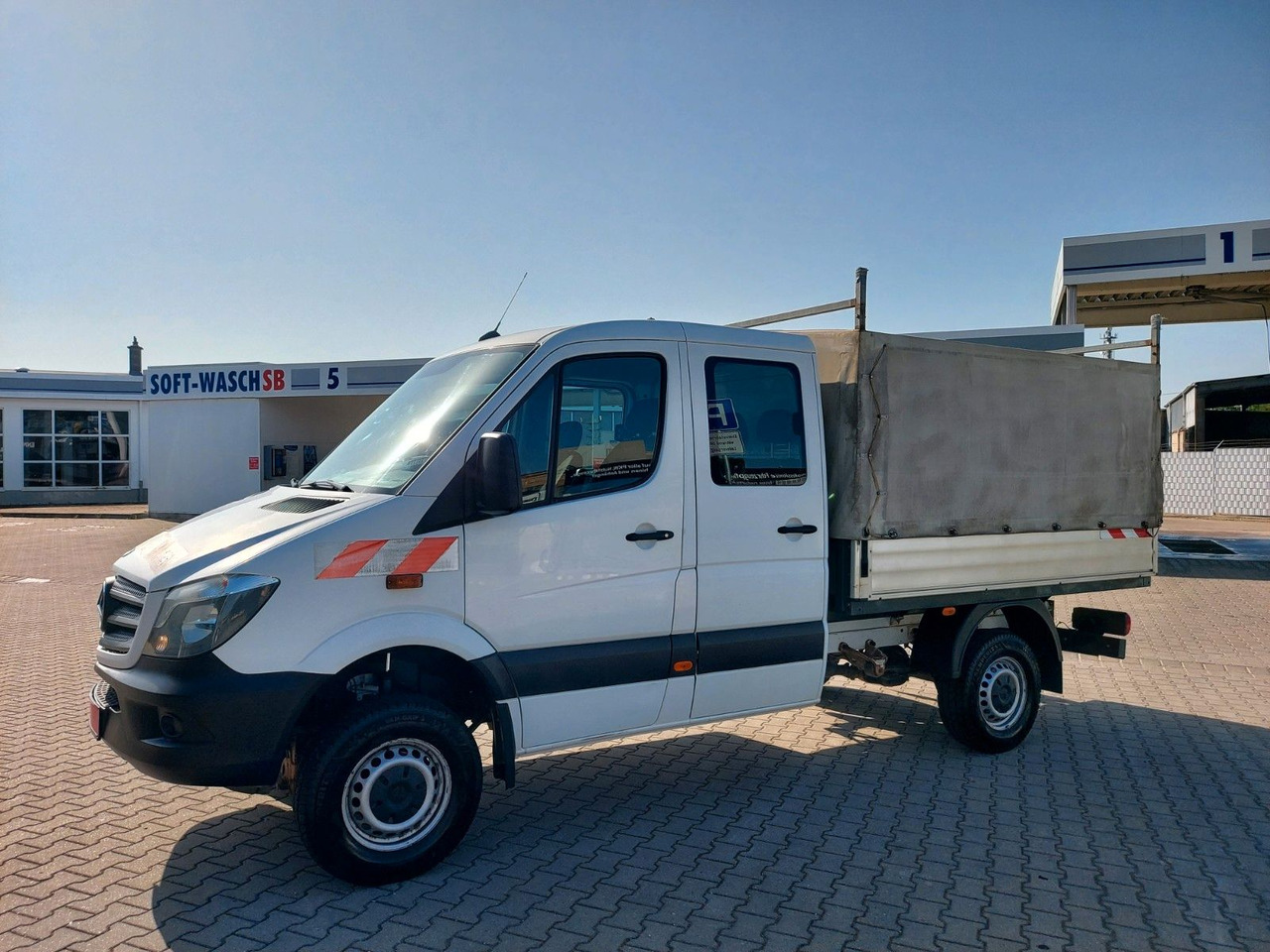 Mercedes-Benz Sprinter II Pritsche DoKa 316 4X4 6Sitze Klima - Utilitaire rideaux coulissants (PLSC), Utilitaire double cabine: photos 4 Mercedes-Benz Sprinter II Pritsche DoKa 316 4X4 6Sitze Klima - Utilitaire rideaux coulissants (PLSC), Utilitaire double cabine: photos 4