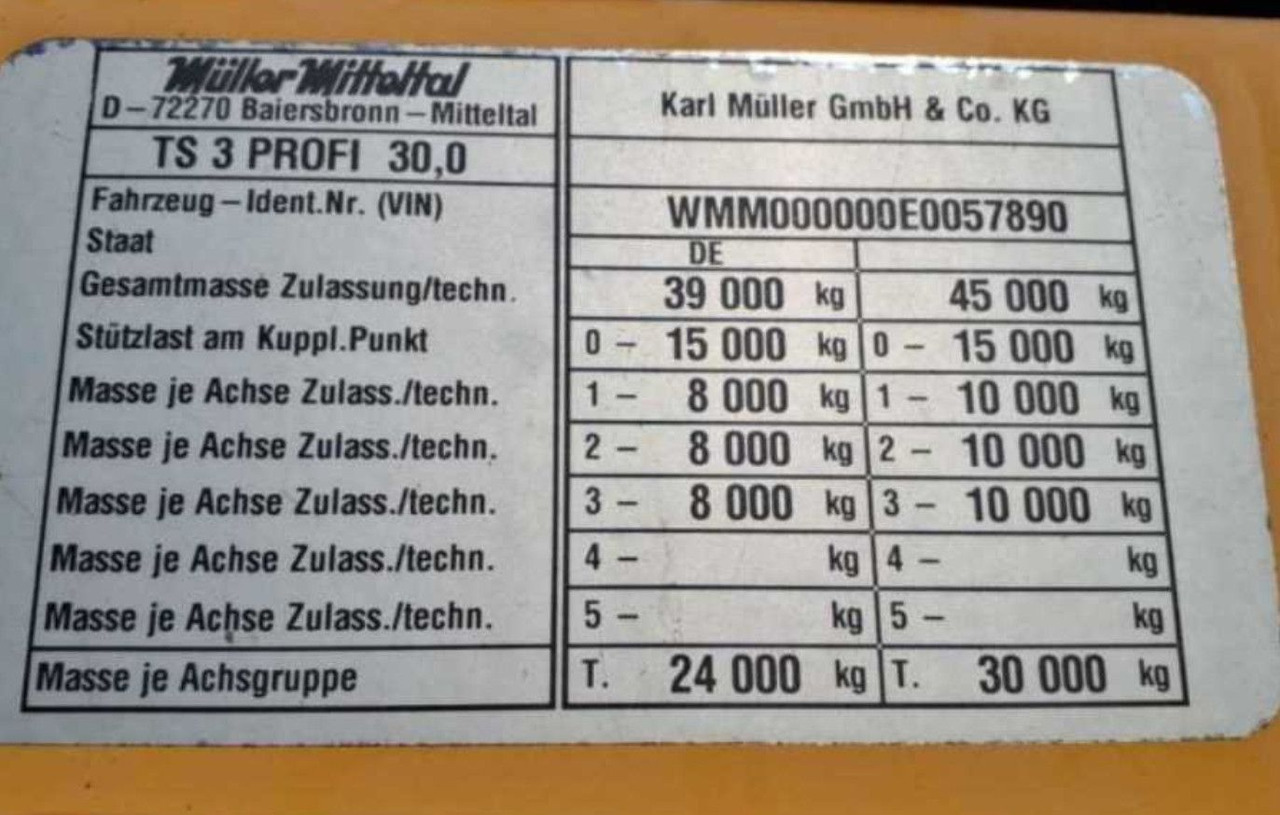 Semi-remorque surbaissé Müller-Mitteltal TS3 PROFI 30.0: photos 7