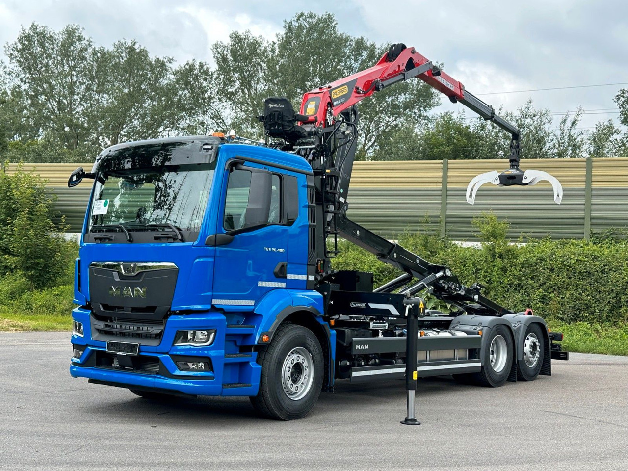 MAN TGS 26.480 6x2 Abrollkipper + Kran EPSILON - Camion ampliroll, Camion grue: photos 1 MAN TGS 26.480 6x2 Abrollkipper + Kran EPSILON - Camion ampliroll, Camion grue: photos 1