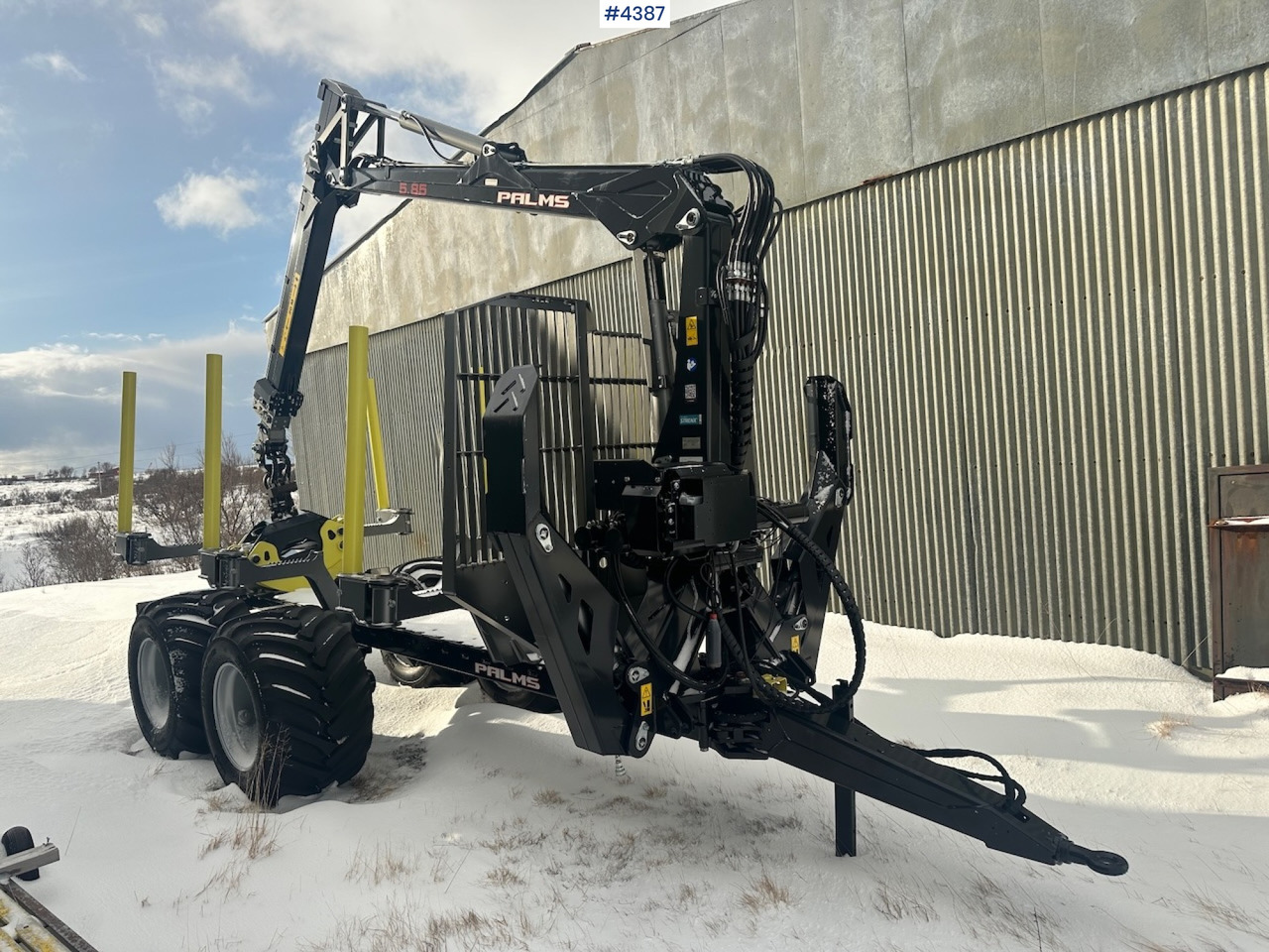 2023 Palms u12 timber trailer w/ Palms 5,85 krane. Never used. - Remorque grumier: photos 2 2023 Palms u12 timber trailer w/ Palms 5,85 krane. Never used. - Remorque grumier: photos 2