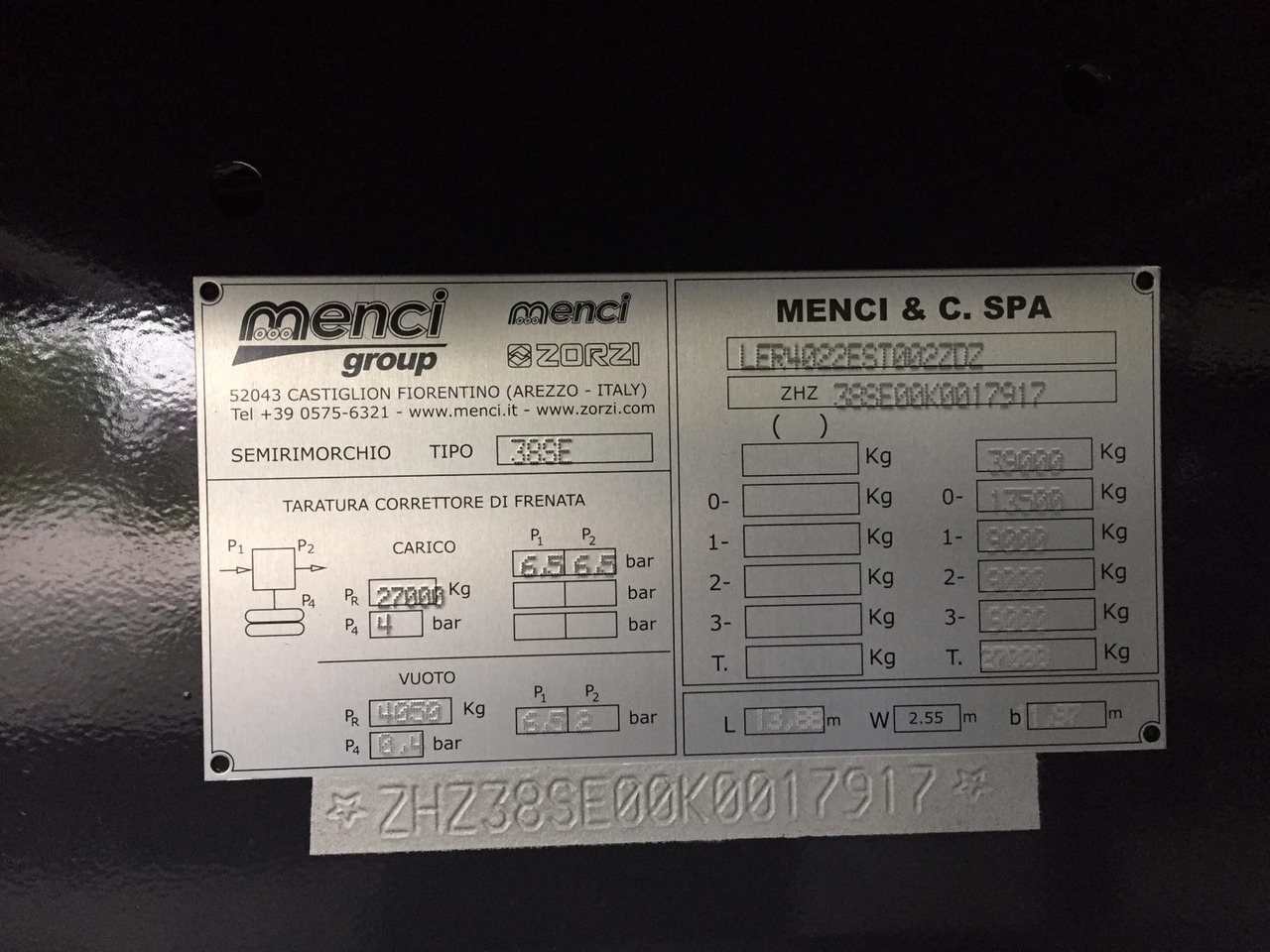 Semi-remorque plateau ZORZI 38S Platforma Standard, 2019 jak NOWA: photos 8