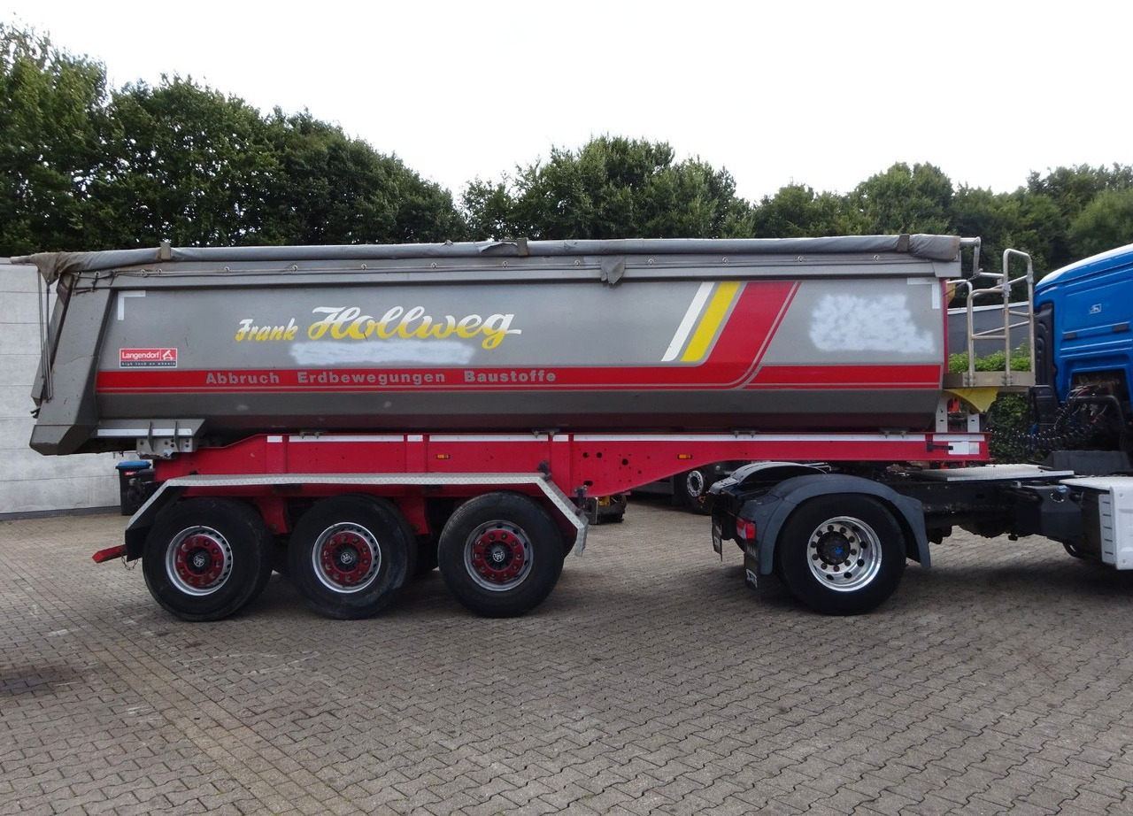 Langendorf Kippauflieger mit 3 Achsen Stahl - Semi-remorque benne: photos 1 Langendorf Kippauflieger mit 3 Achsen Stahl - Semi-remorque benne: photos 1