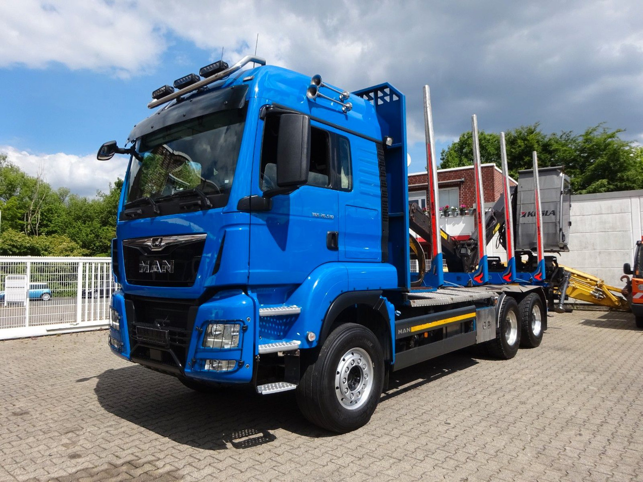 Camion grumier, Camion grue MAN 26.510 mit KESLA 2112 Holzkran+Kabine+Greifer: photos 8