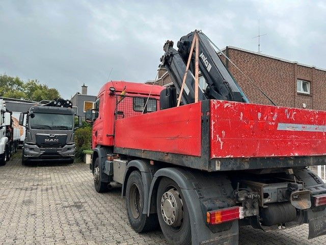 Scania 124 L 470 Pritsche + MKG HLK 201 HP 6x2 - Camion plateau, Camion grue: photos 3 Scania 124 L 470 Pritsche + MKG HLK 201 HP 6x2 - Camion plateau, Camion grue: photos 3