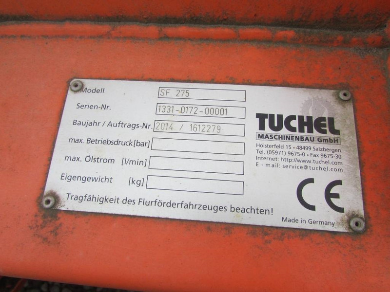 Tuchel SF 275 Schneeschild / 3.300 EUR / Top Zustand - Lame à neige pour Engins de chantier: photos 5 Tuchel SF 275 Schneeschild / 3.300 EUR / Top Zustand - Lame à neige pour Engins de chantier: photos 5