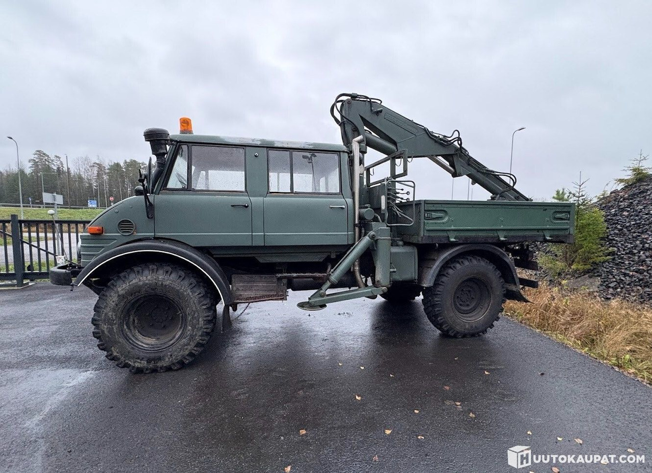 Mercedes-Benz UNIMOG, 5-seat cab, NUMMI crane, 1980, Vihti - Camion benne, Camion grue: photos 2 Mercedes-Benz UNIMOG, 5-seat cab, NUMMI crane, 1980, Vihti - Camion benne, Camion grue: photos 2