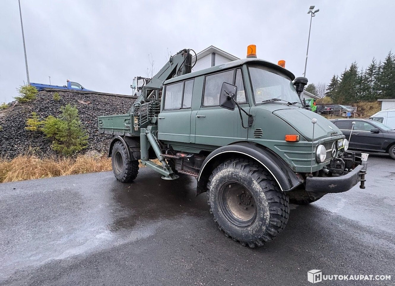 Mercedes-Benz UNIMOG, 5-seat cab, NUMMI crane, 1980, Vihti - Camion benne, Camion grue: photos 3 Mercedes-Benz UNIMOG, 5-seat cab, NUMMI crane, 1980, Vihti - Camion benne, Camion grue: photos 3