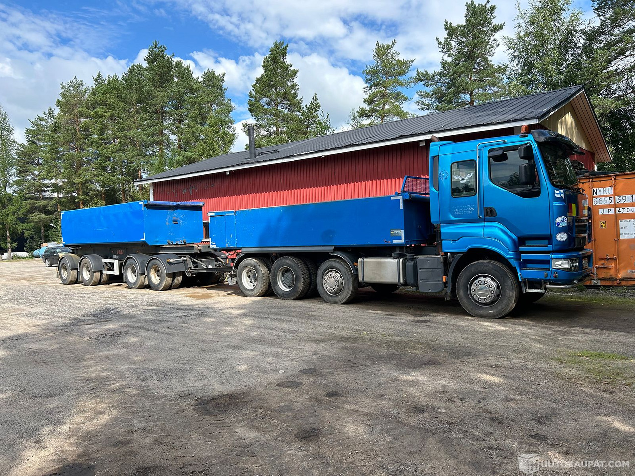 Sisu R500E 13M & Jyki 4-akselinen kasettiyhdistelmä, 2008, Kauhava - Camion benne: photos 1 Sisu R500E 13M & Jyki 4-akselinen kasettiyhdistelmä, 2008, Kauhava - Camion benne: photos 1