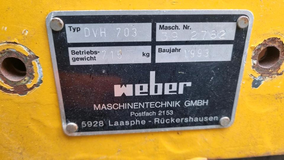 DVH 701 Weber Walze Glattmantel Walze Rüttelwalze Dublex Vibrationswalze  Rüttelplatte Strassenwalze Plattenverdichter DVH 603 - Mini compacteur: photos 5 DVH 701 Weber Walze Glattmantel Walze Rüttelwalze Dublex Vibrationswalze  Rüttelplatte Strassenwalze Plattenverdichter DVH 603 - Mini compacteur: photos 5
