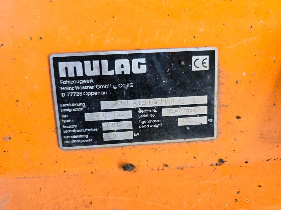 Mulag RMK 1200 BJ. 2015 Randstreifenmäher Böschungsmäher Böschungsmulcher für FME 600 700 MKM FMK Unimog 405 424 427 U 300 400 500 430 - Broyeur d'accotement: photos 4 Mulag RMK 1200 BJ. 2015 Randstreifenmäher Böschungsmäher Böschungsmulcher für FME 600 700 MKM FMK Unimog 405 424 427 U 300 400 500 430 - Broyeur d'accotement: photos 4