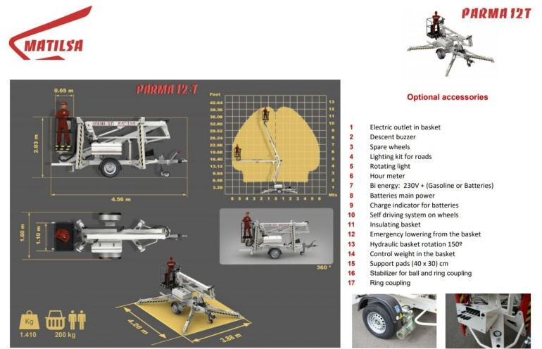 Nacelle sur remorque neuf Matilsa Parma 12 T fabrycznie nowy podnośnik koszowy na przyczepie: photos 16 Nacelle sur remorque neuf Matilsa Parma 12 T fabrycznie nowy podnośnik koszowy na przyczepie: photos 16