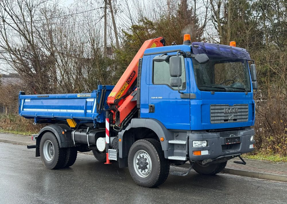 MAN * MAN 18 280 * Kiper Wywrotka * 4x4 * HDS Palfinger 120 STAN BARDZO DOBRY * Sprowadzony - Camion benne: photos 2 MAN * MAN 18 280 * Kiper Wywrotka * 4x4 * HDS Palfinger 120 STAN BARDZO DOBRY * Sprowadzony - Camion benne: photos 2