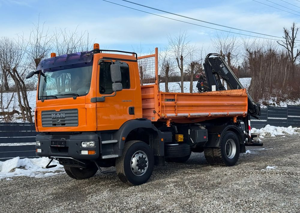 MAN * TGM 18-330 MAN 4x4 HDS Hiab 122 * Kiper Wywrotka * Bardzo Dobry Stan - Camion benne: photos 2 MAN * TGM 18-330 MAN 4x4 HDS Hiab 122 * Kiper Wywrotka * Bardzo Dobry Stan - Camion benne: photos 2