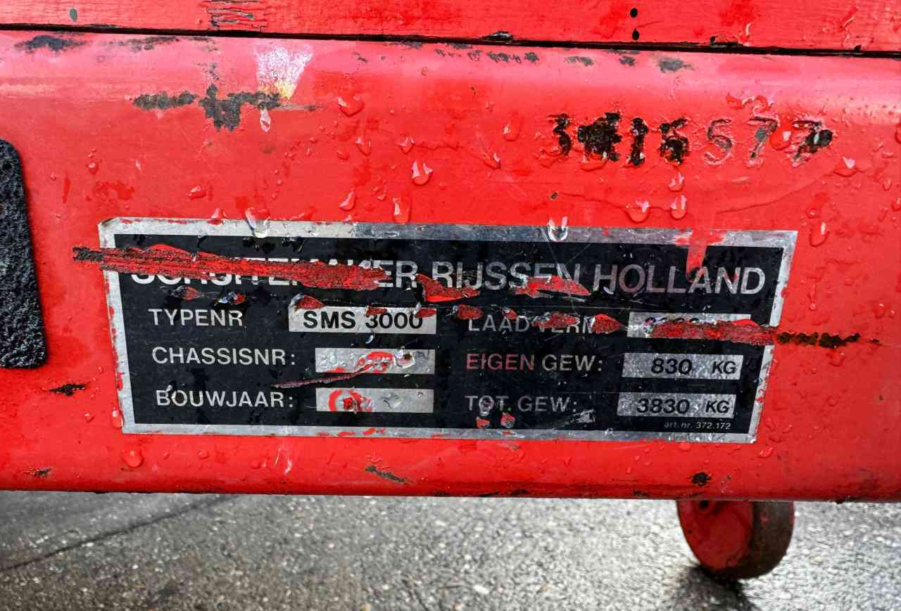 Schuitemaker SMS 3000 mestverspreider *Verkocht/sold* - Epandeur à fumier: photos 5 Schuitemaker SMS 3000 mestverspreider *Verkocht/sold* - Epandeur à fumier: photos 5