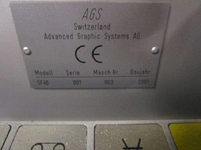 AGS SF46 - Machine d'impression: photos 5 AGS SF46 - Machine d'impression: photos 5