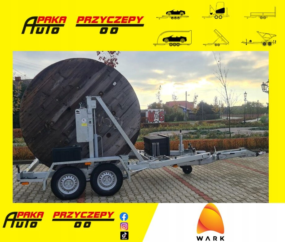 PRZYCZEPA SŁUPOWA KABLOWA PRZEWÓZ KABLI 3500 KG / POLE CABLE TRAILER FOR CABLE TRANSPORT 3500 KG - Remorque porte-touret: photos 1 PRZYCZEPA SŁUPOWA KABLOWA PRZEWÓZ KABLI 3500 KG / POLE CABLE TRAILER FOR CABLE TRANSPORT 3500 KG - Remorque porte-touret: photos 1