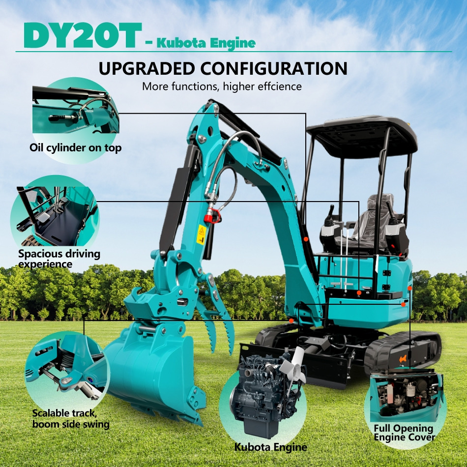 LEZUM DY20T Mini Excavator Euro 5/Epa Engine Kubota Mini Excavator For Sale - Mini pelle: photos 3 LEZUM DY20T Mini Excavator Euro 5/Epa Engine Kubota Mini Excavator For Sale - Mini pelle: photos 3