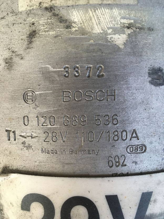 Bosch Bosch Lichtmaschine 180A 28V Bosch 0120689536 Generator Lima 0120689589 - Alternateur: photos 2 Bosch Bosch Lichtmaschine 180A 28V Bosch 0120689536 Generator Lima 0120689589 - Alternateur: photos 2