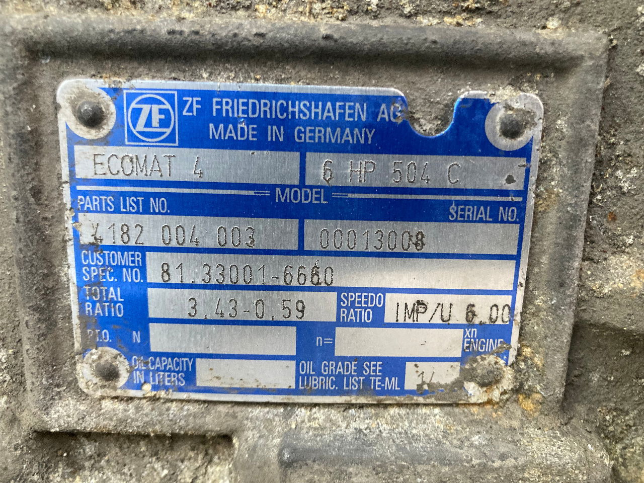 ZF Getriebe ZF 6HP 504 C 6HP504C 4182004003 MAN 81.33001-6660 81330016660 - Transmission pour Bus: photos 2 ZF Getriebe ZF 6HP 504 C 6HP504C 4182004003 MAN 81.33001-6660 81330016660 - Transmission pour Bus: photos 2