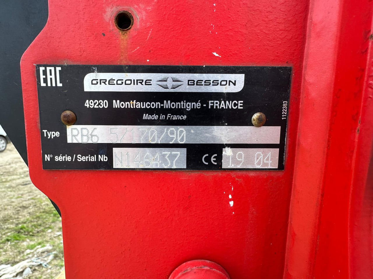 Plow Gregoire Besson Rover 60 - Charrue: photos 5 Plow Gregoire Besson Rover 60 - Charrue: photos 5