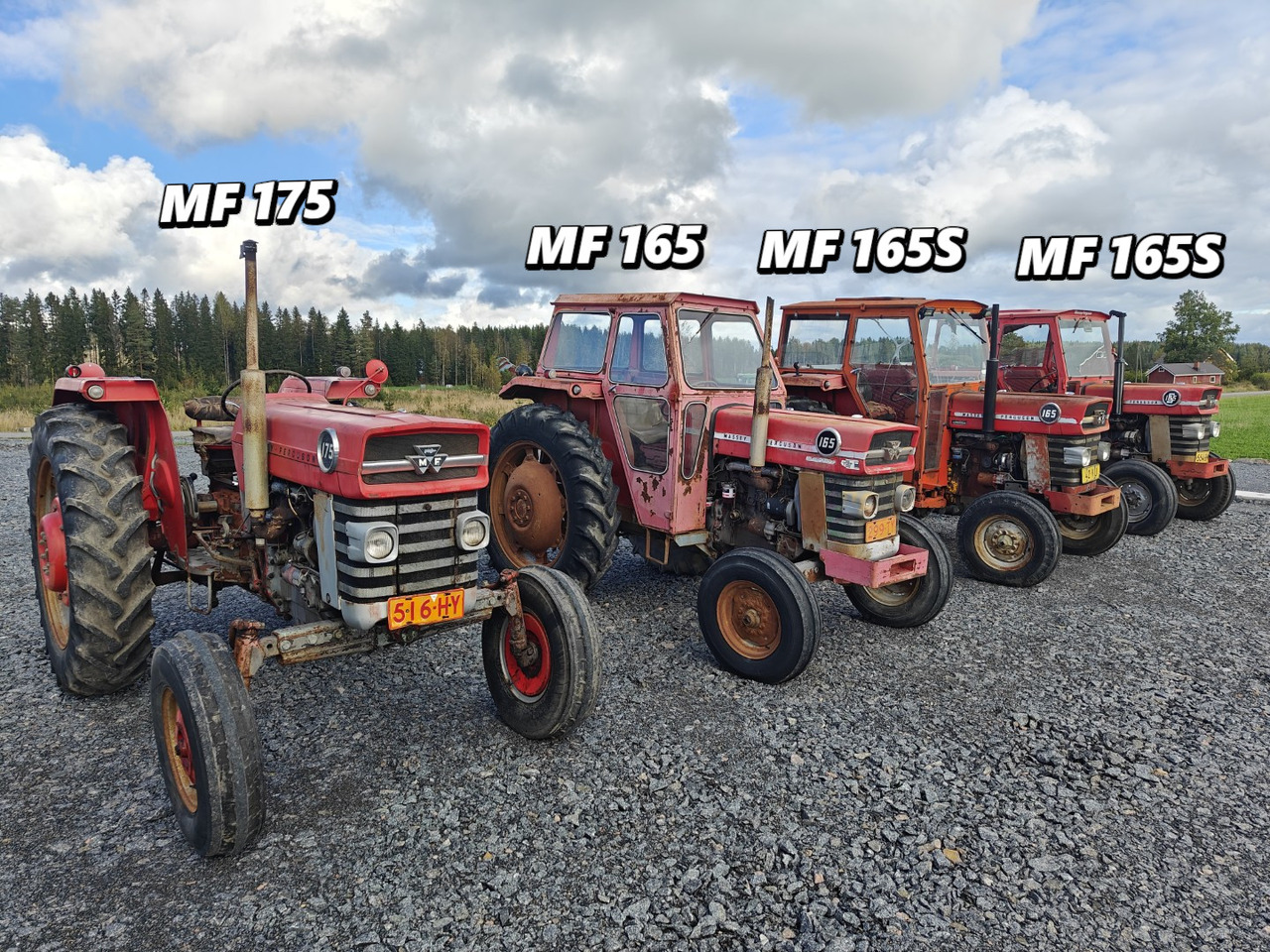 MASSEY FERGUSON 165, 165S ja 175 traktoreita 4 kpl / 4pcs - Tracteur agricole: photos 1 MASSEY FERGUSON 165, 165S ja 175 traktoreita 4 kpl / 4pcs - Tracteur agricole: photos 1
