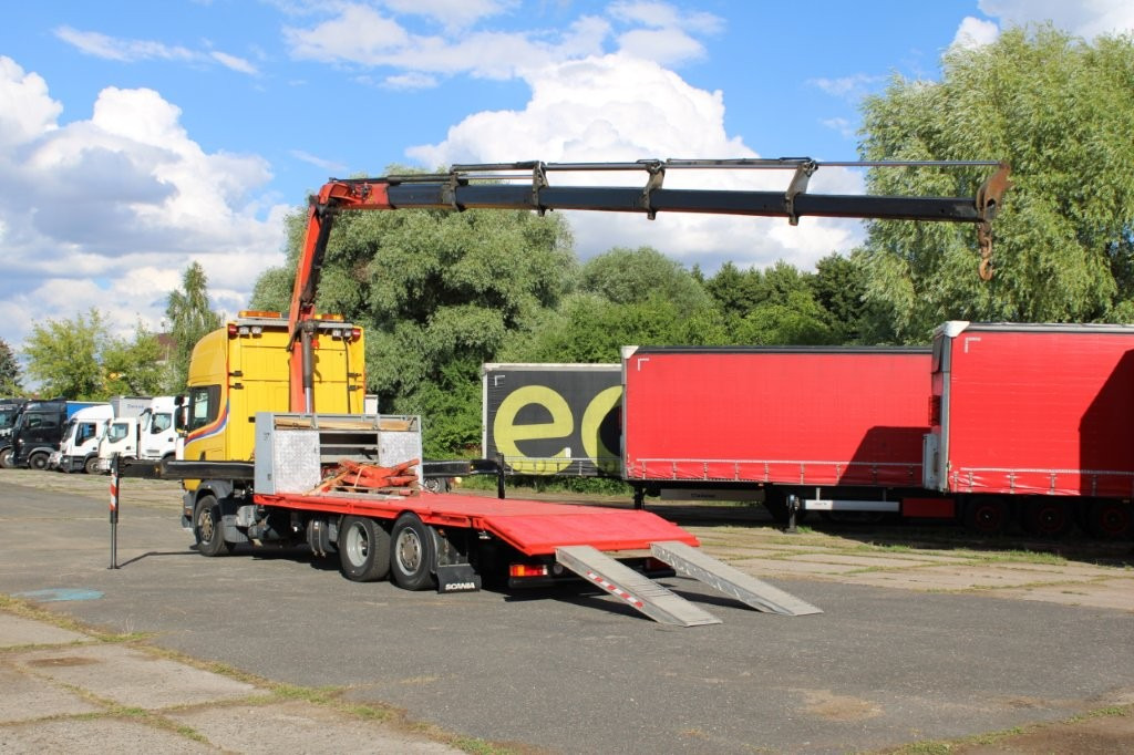 Scania R 114 LB340 6X2 L PALFINGER PK16502 - Camion porte-voitures, Camion grue: photos 4 Scania R 114 LB340 6X2 L PALFINGER PK16502 - Camion porte-voitures, Camion grue: photos 4