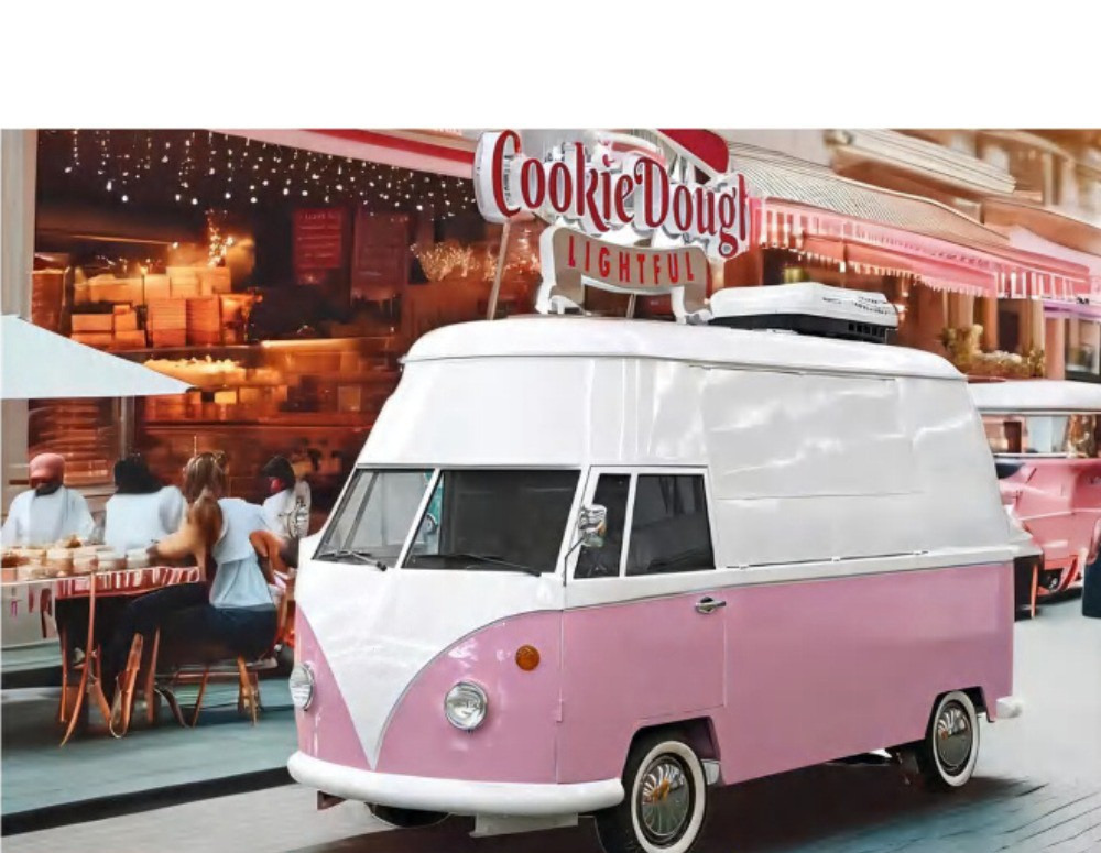 Deli Star Trailer Retro Minivan HR 4300 Electric - EU standards - Remorque magasin: photos 3 Deli Star Trailer Retro Minivan HR 4300 Electric - EU standards - Remorque magasin: photos 3