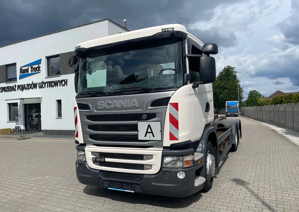 Scania R410 Hakowiec MEILLER RK20 65 - Camion ampliroll: photos 1 Scania R410 Hakowiec MEILLER RK20 65 - Camion ampliroll: photos 1