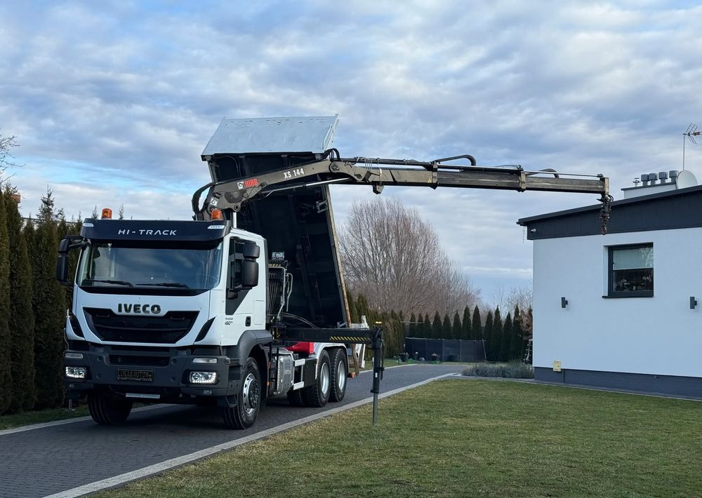 Iveco TRAKKER 450 6X4 PODWÓJNA HYDRO-BURTA HIAB 104 - Camion benne: photos 1 Iveco TRAKKER 450 6X4 PODWÓJNA HYDRO-BURTA HIAB 104 - Camion benne: photos 1