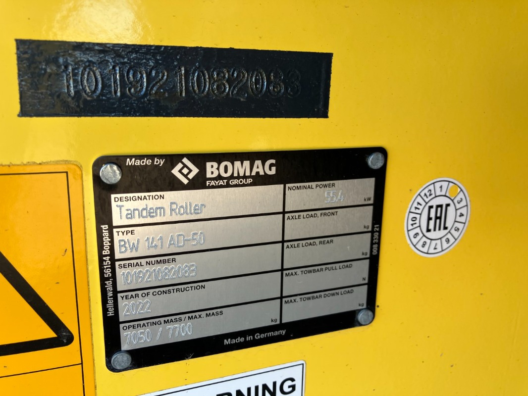 BOMAG DE BW 141 AD-50 Stage IIIa/Tier 4i - Compacteur: photos 2 BOMAG DE BW 141 AD-50 Stage IIIa/Tier 4i - Compacteur: photos 2