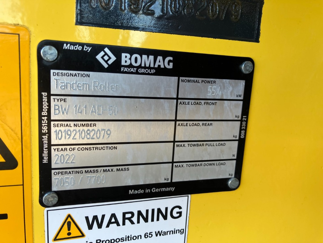 BOMAG DE BW 141 AD-50 Stage IIIa / Tier3 - Rouleau compresseur: photos 1 BOMAG DE BW 141 AD-50 Stage IIIa / Tier3 - Rouleau compresseur: photos 1