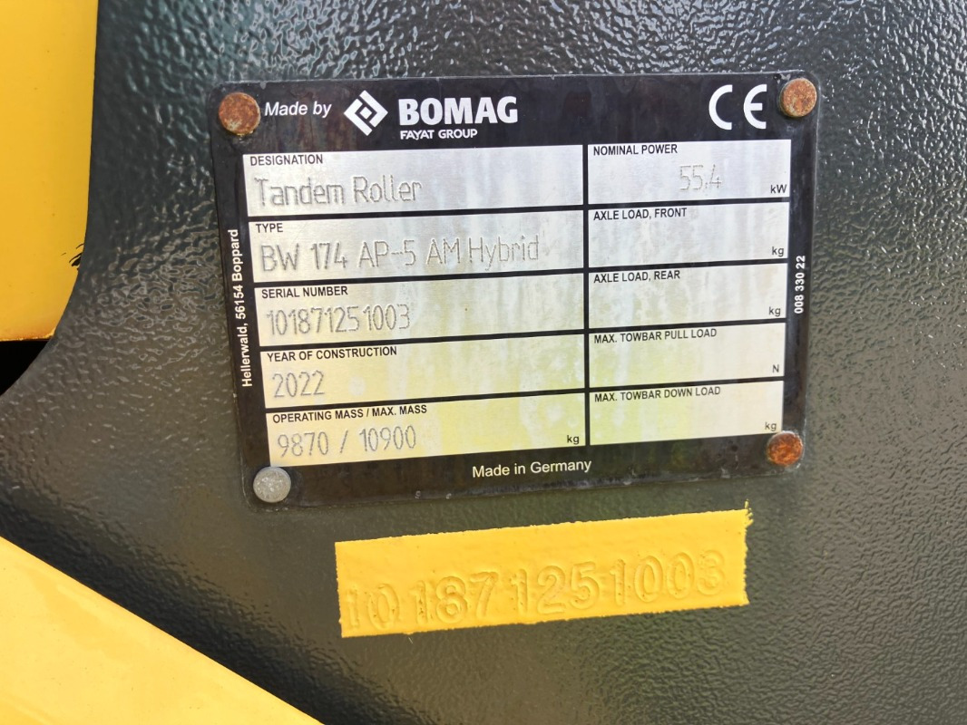 BOMAG DE BW 174 AP-5 AM Hybrid Stage V/Tier 4f - Compacteur: photos 2 BOMAG DE BW 174 AP-5 AM Hybrid Stage V/Tier 4f - Compacteur: photos 2