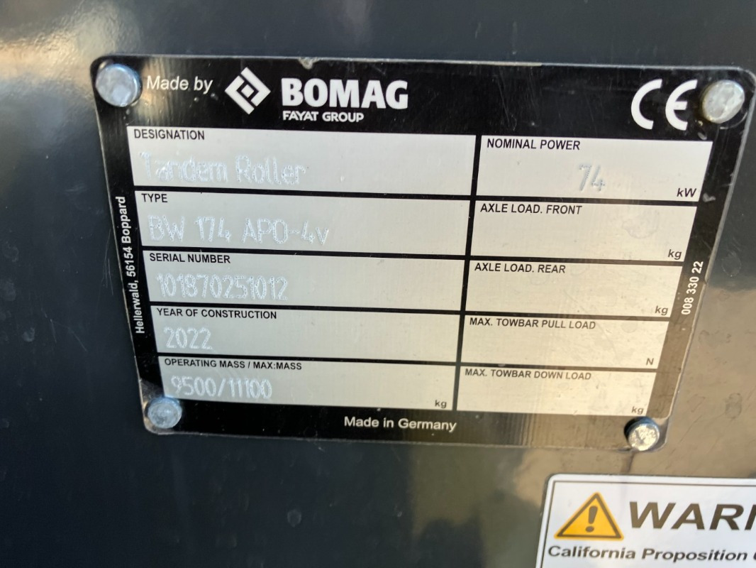 BOMAG DE BW 174 APO-4v Stage V/Tier 4f - Rouleau compresseur: photos 2 BOMAG DE BW 174 APO-4v Stage V/Tier 4f - Rouleau compresseur: photos 2