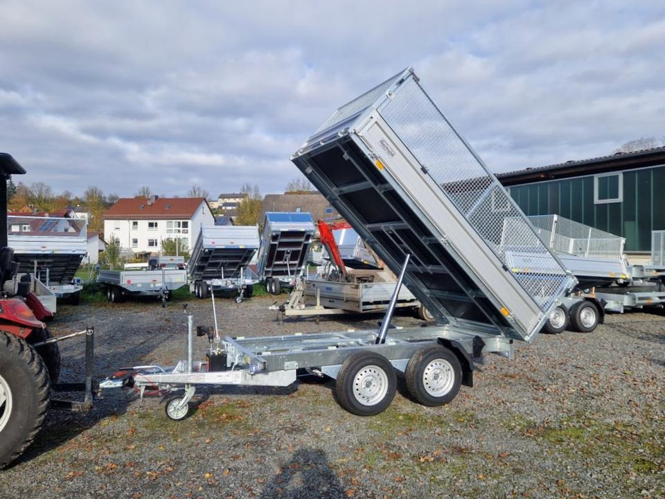 Böckmann Kipper PKW Anhänger RK-AL 3016/27 Gitteraufsatz EsayKipp - Remorque benne: photos 1 Böckmann Kipper PKW Anhänger RK-AL 3016/27 Gitteraufsatz EsayKipp - Remorque benne: photos 1