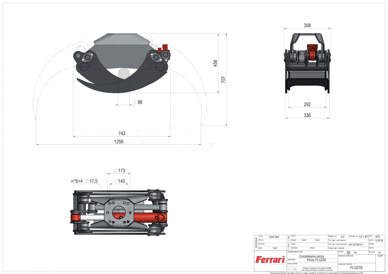 Ferrari FLG 23 XS chwytak do drewna - Grappin: photos 3 Ferrari FLG 23 XS chwytak do drewna - Grappin: photos 3